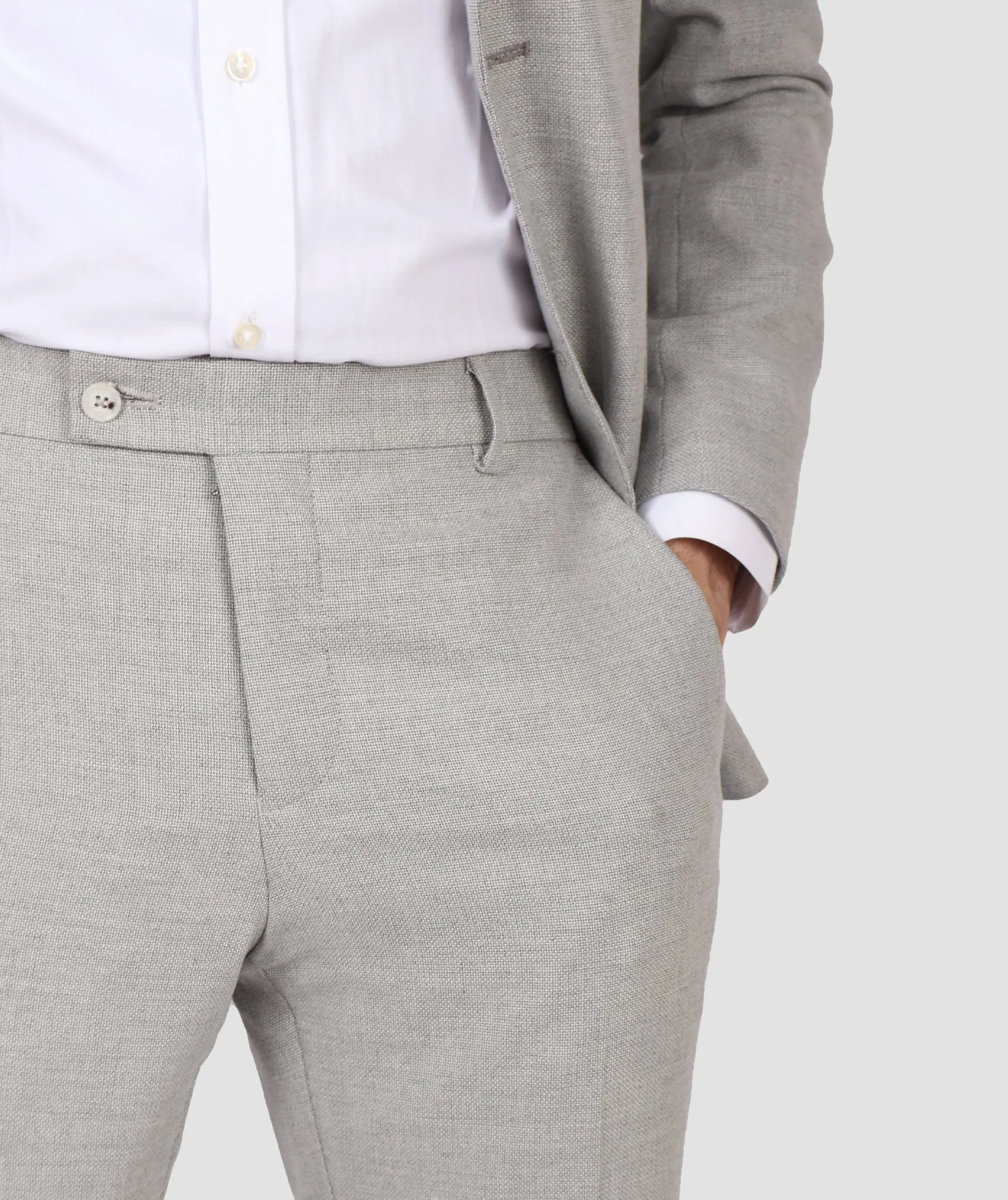 TWN  Grey Slim Fit Formal Suit