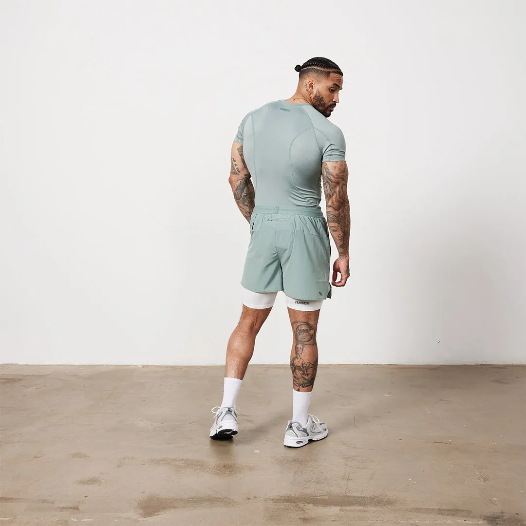 Vanquish Utility Frost Green Short Sleeve Base Layer Top