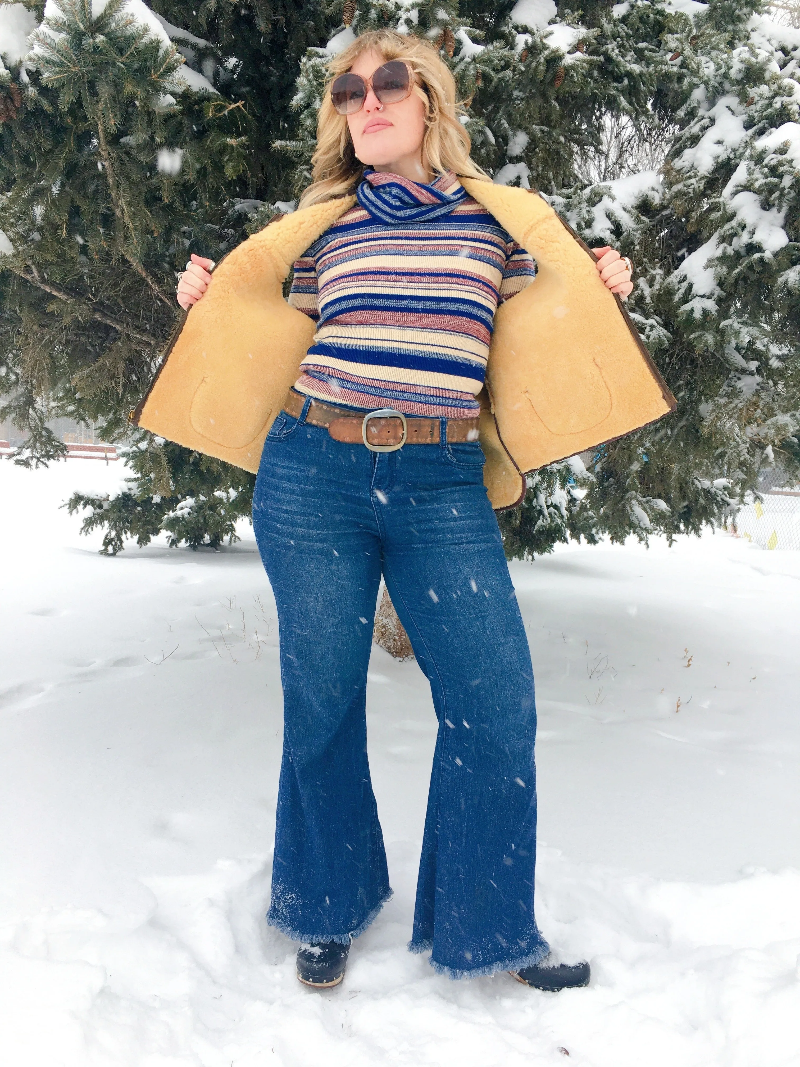 Vintage 70's Sheepskin Shearling Vest ("Men's" L)