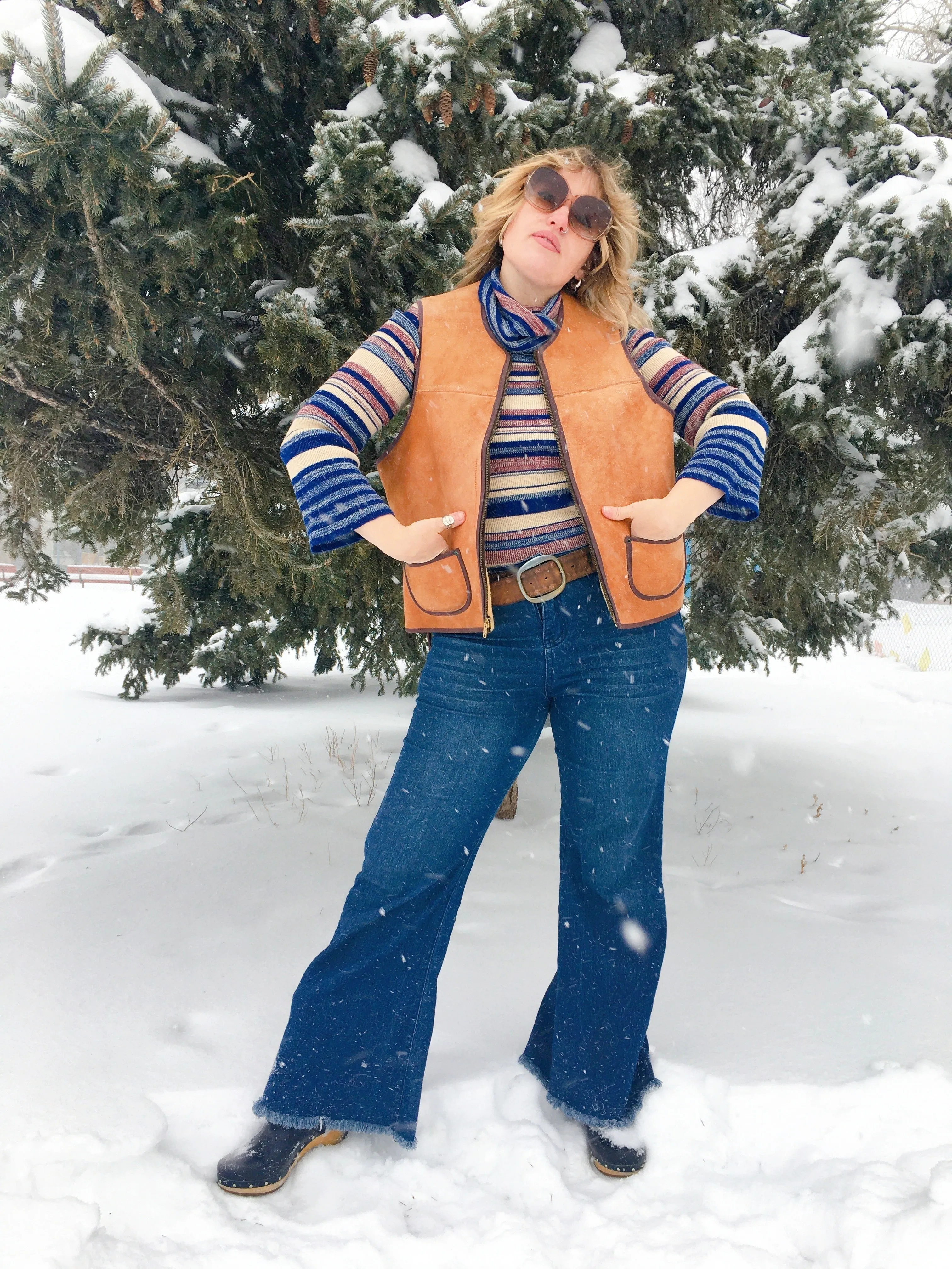 Vintage 70's Sheepskin Shearling Vest ("Men's" L)