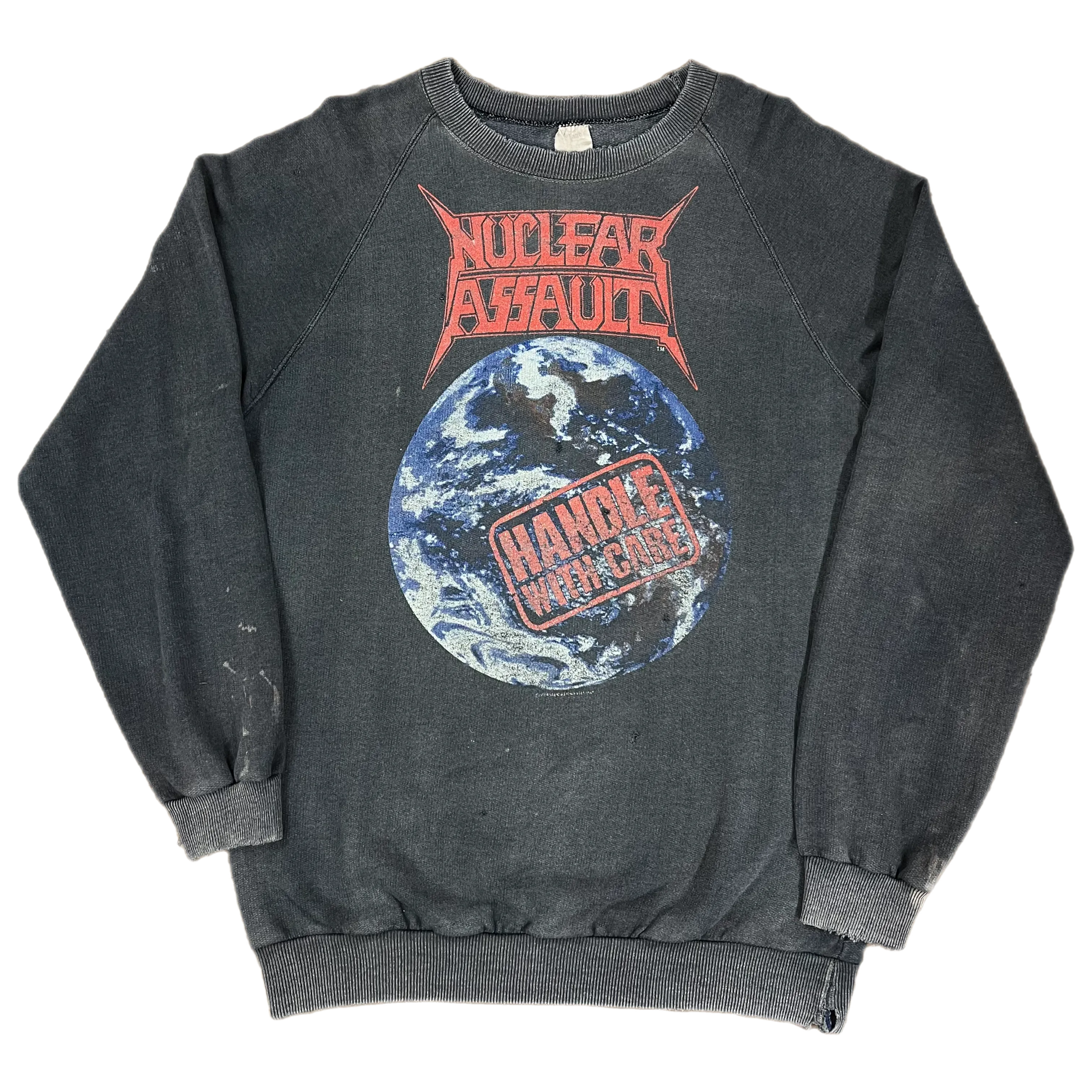 Vintage Nuclear Assault "Handle With Care" Raglan Sweatshirt