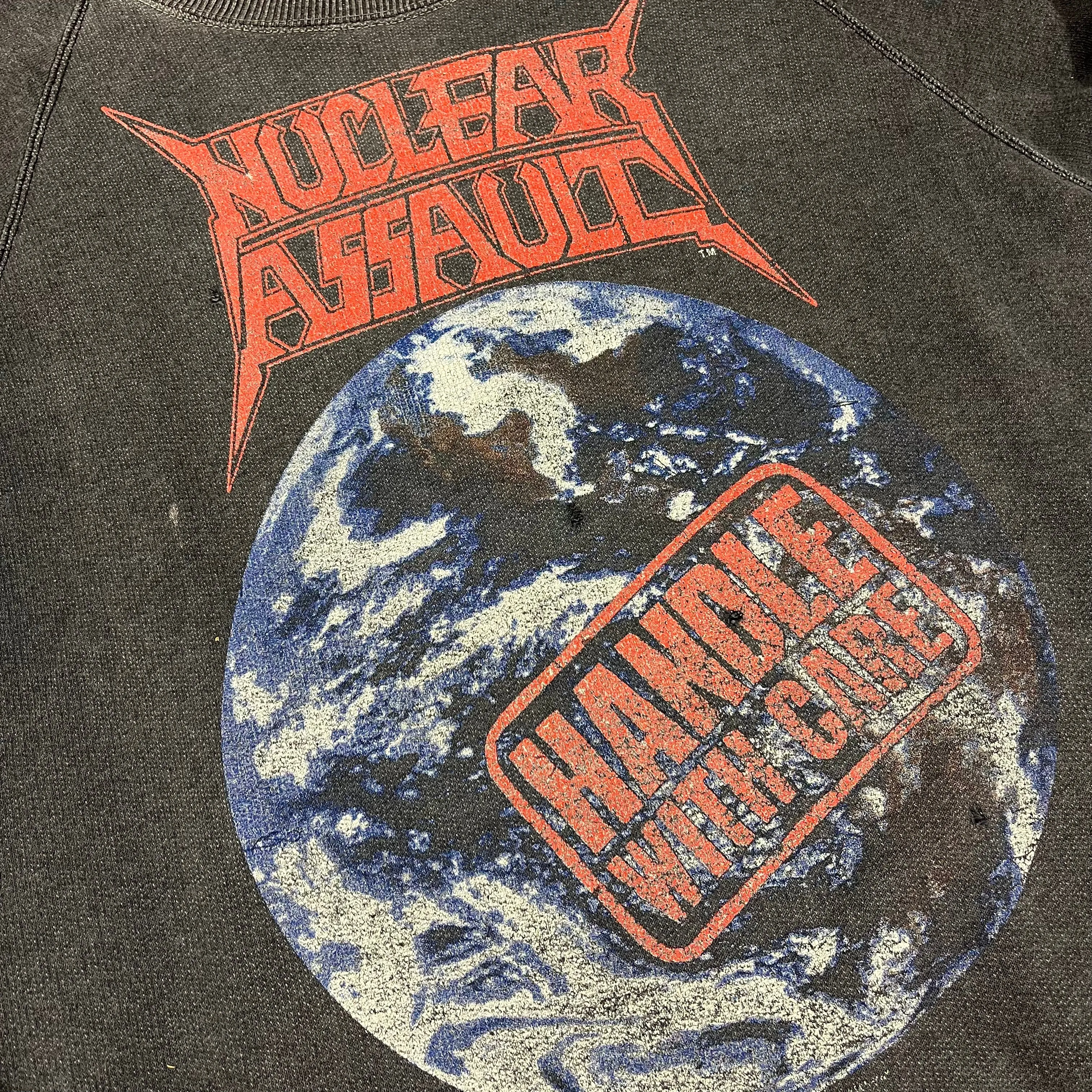 Vintage Nuclear Assault "Handle With Care" Raglan Sweatshirt