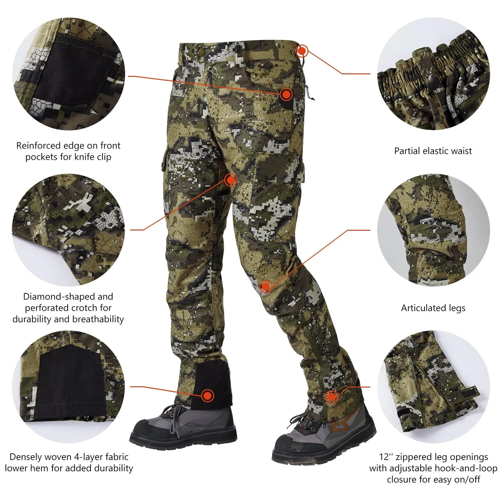 WALKER Breathable Waterproof Hunting Pants for men