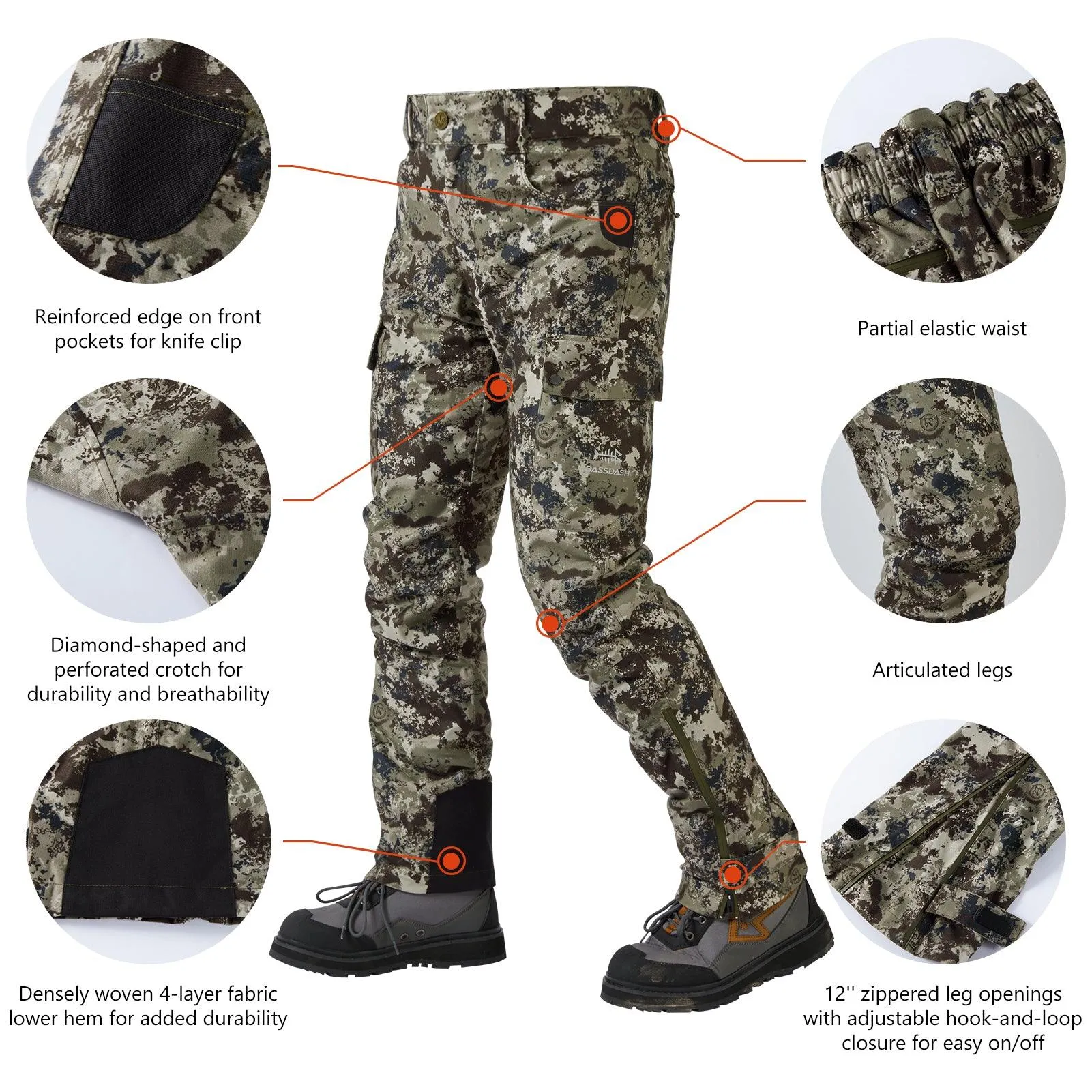 WALKER Breathable Waterproof Hunting Pants for men