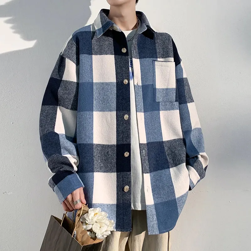 Wiaofellas  -  Loose Fitting Men's Korean Style Clothes Harajuku Men's Coats Models Original Clothing Outerwear Spring Jackets Popular