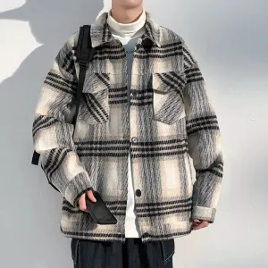 Wiaofellas  -  Men's Clothing Men's Korean Style Clothes Harajuku Loose Fitting Outerwear Spring Jackets Popular Coats Models Original