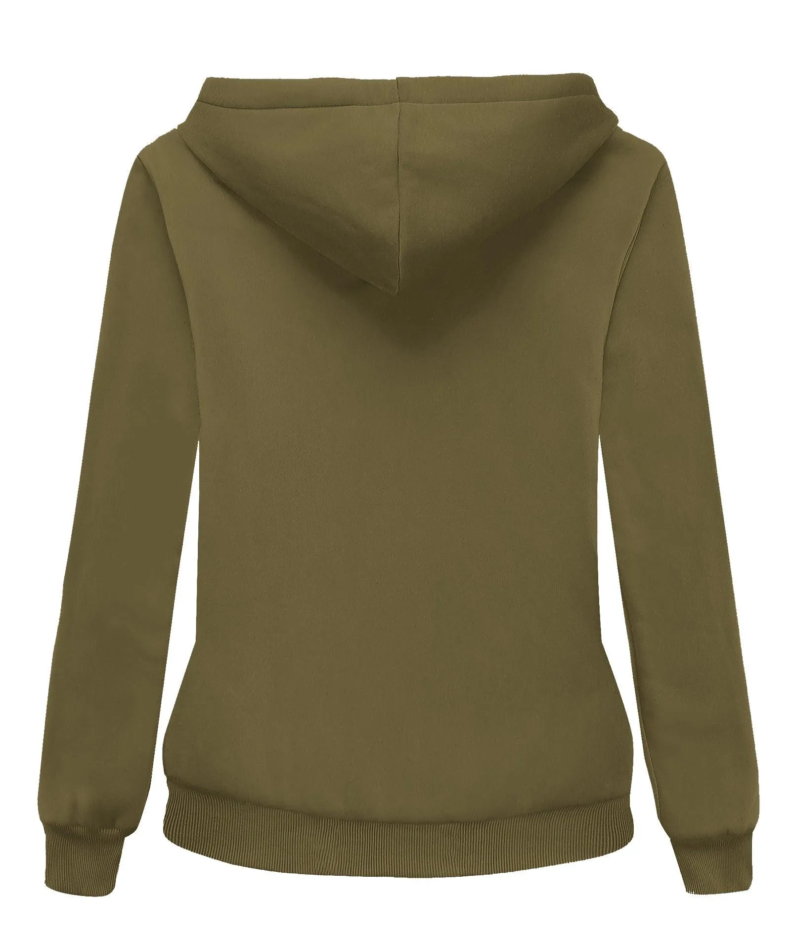 Women's Sherpa Lined Fleece Zip-Up Hoodie-ZPK006050