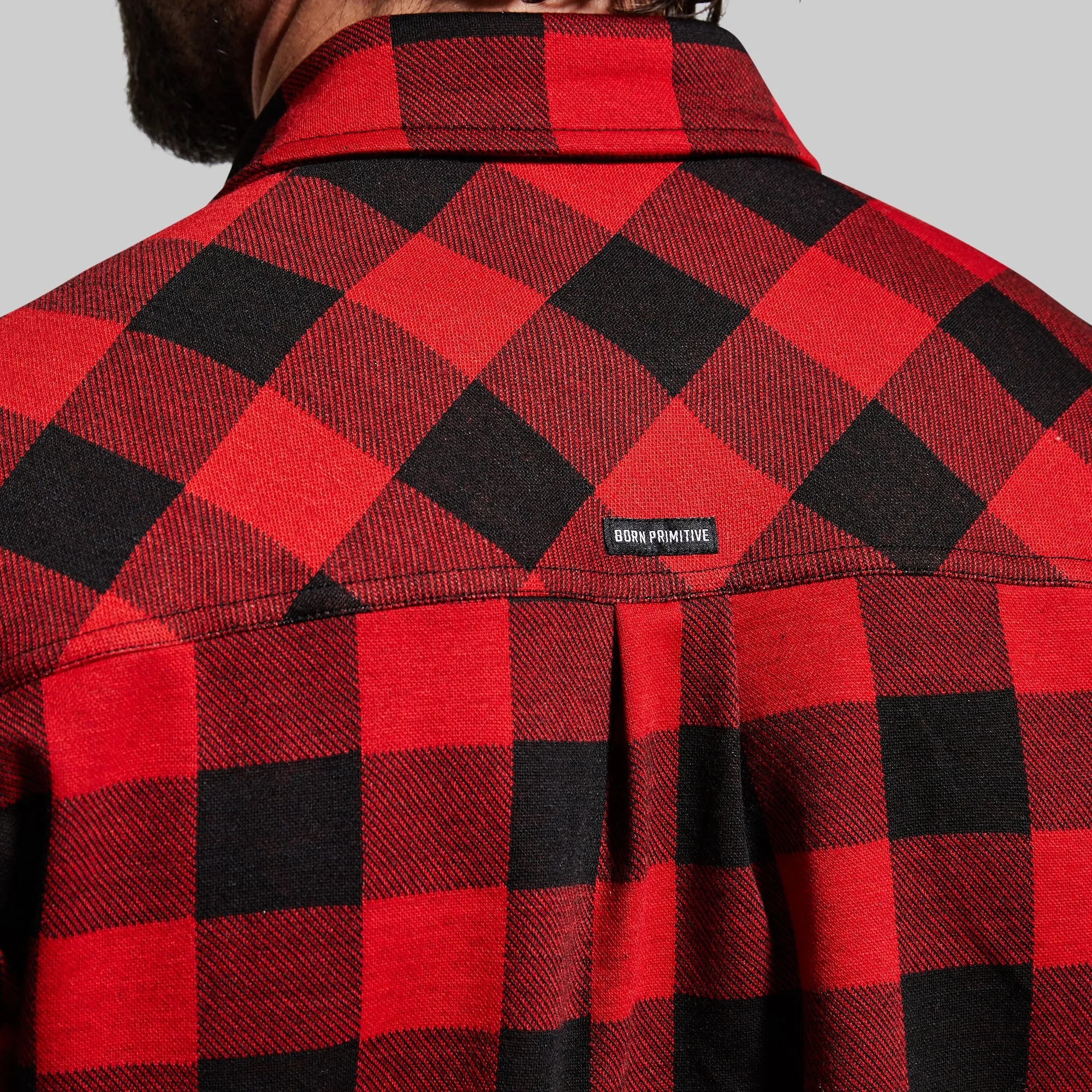 Woodsman Stretchy Flannel (Black/Red)