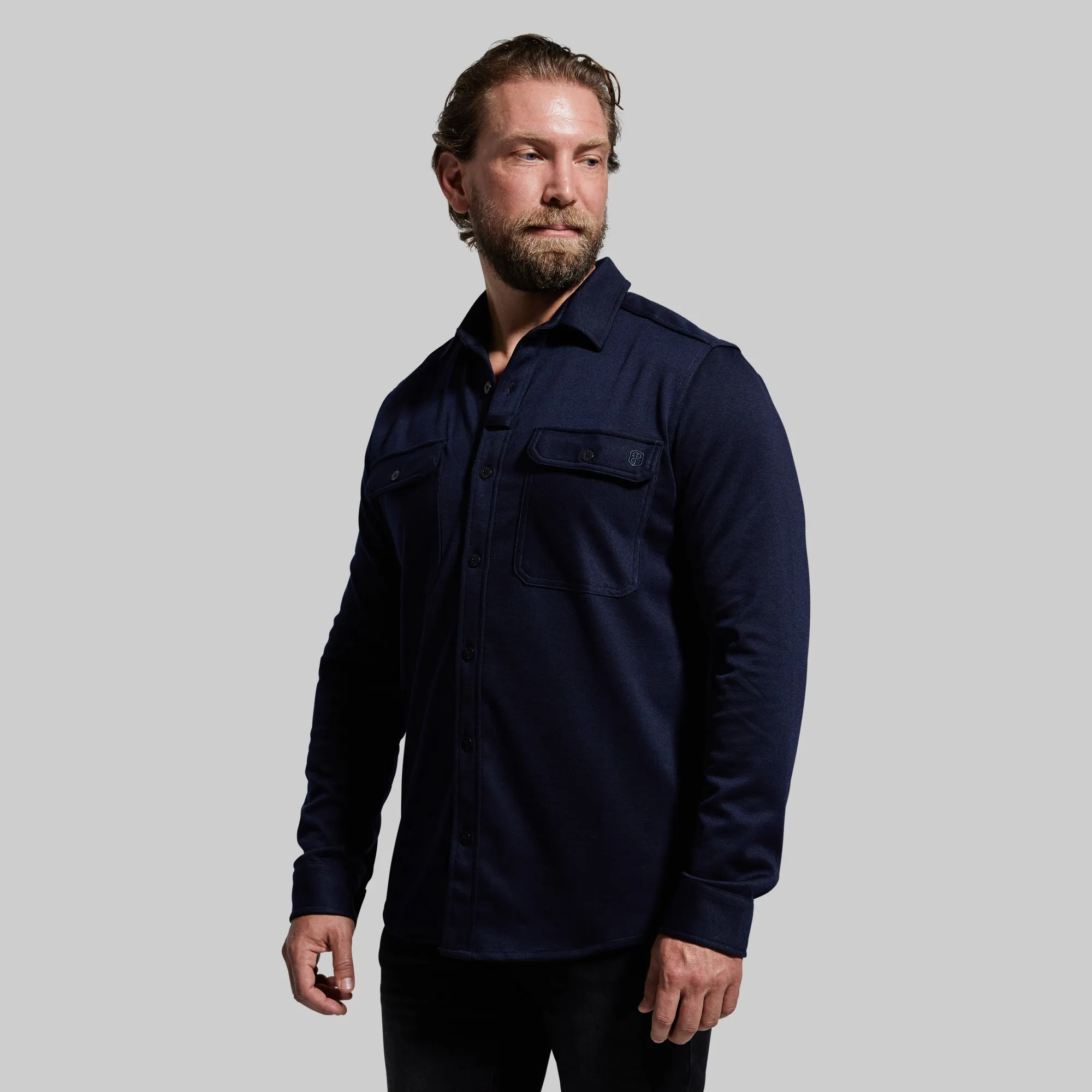 Woodsman Stretchy Flannel (Navy)