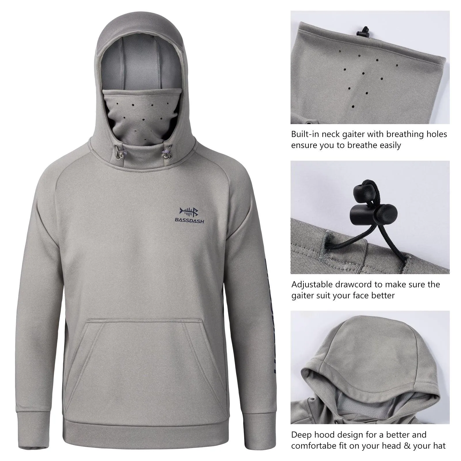 Youth Fishing Fleece Hoodie with Mask FS18Y